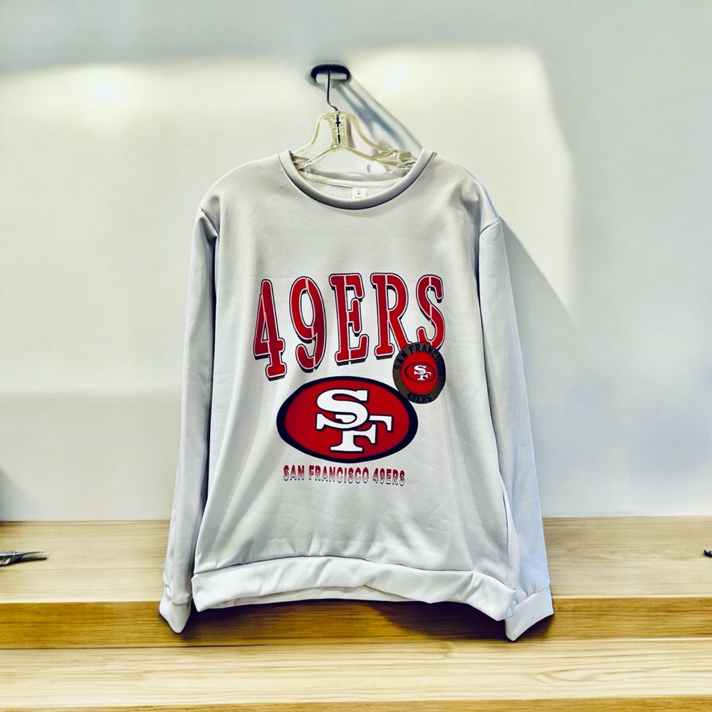 NWOT San Francisco 49ers Crew Neck Polyester Spandex Unisex Size Large